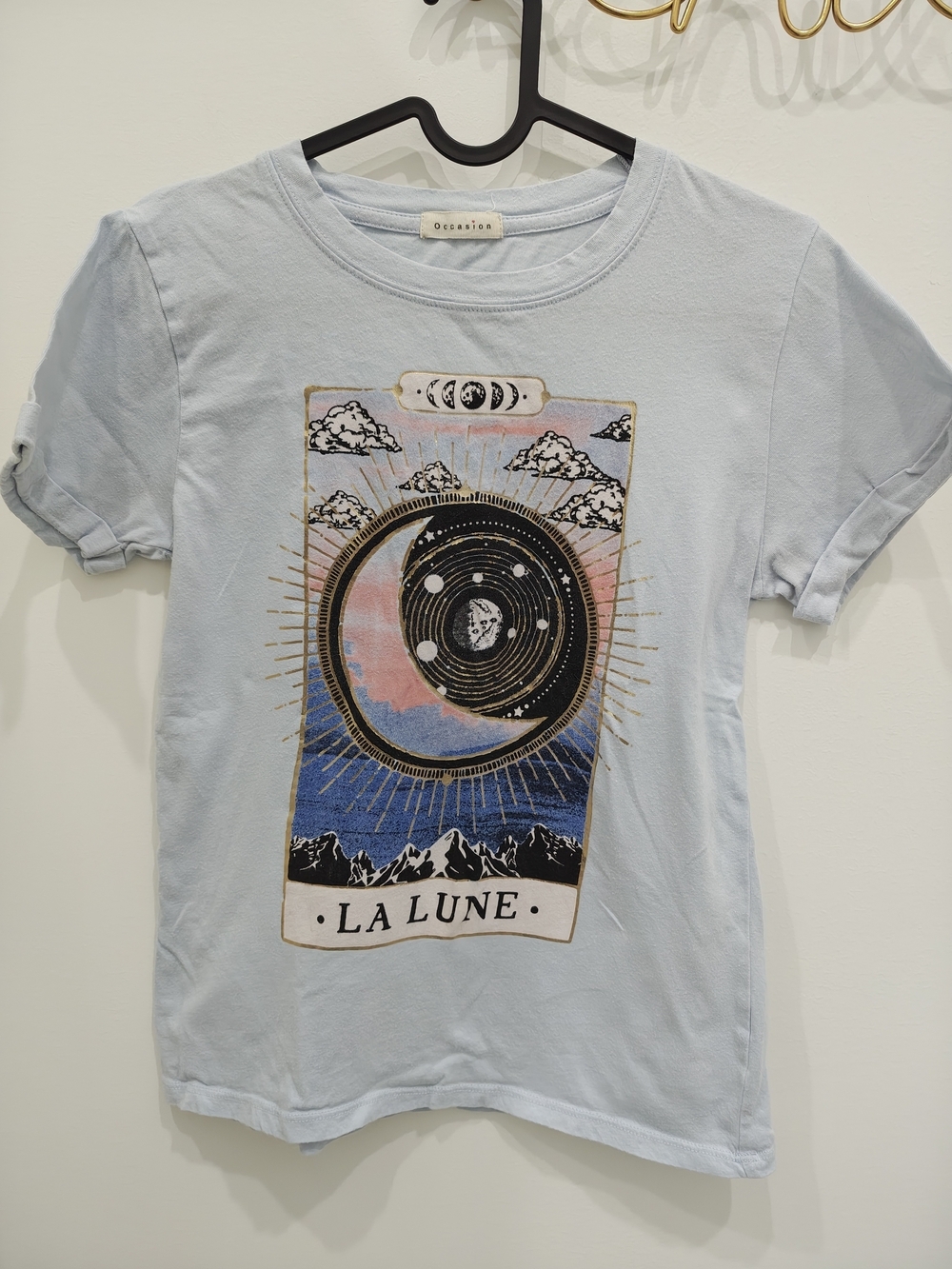 Occasion Pale Blue La Lune Crewneck Tee